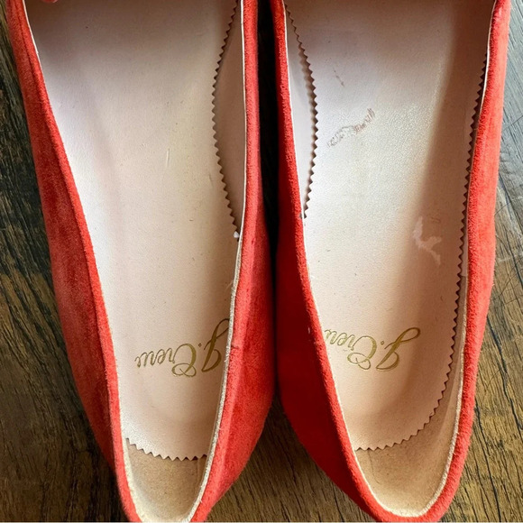 J.Crew Smoking Suede Slippers Reddish Orange Flats size 7 1/2 - Picture 7 of 11